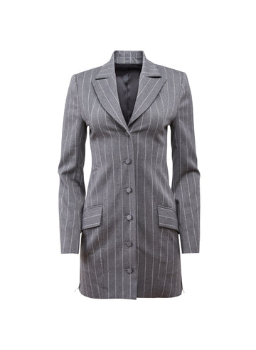 Dark grey pinstripe - Maxwell Blazer Dress | Fleur du Mal